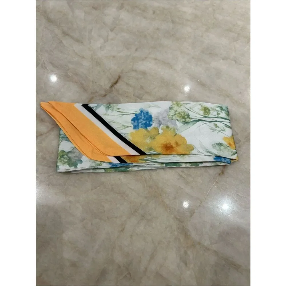 floral skinny scarf A1734